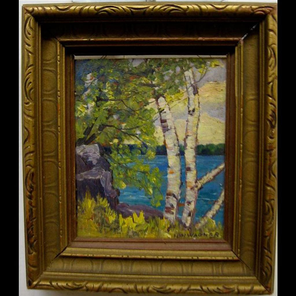 Herbert William Wagner (1889-1948) - Lake Through Birch Trees