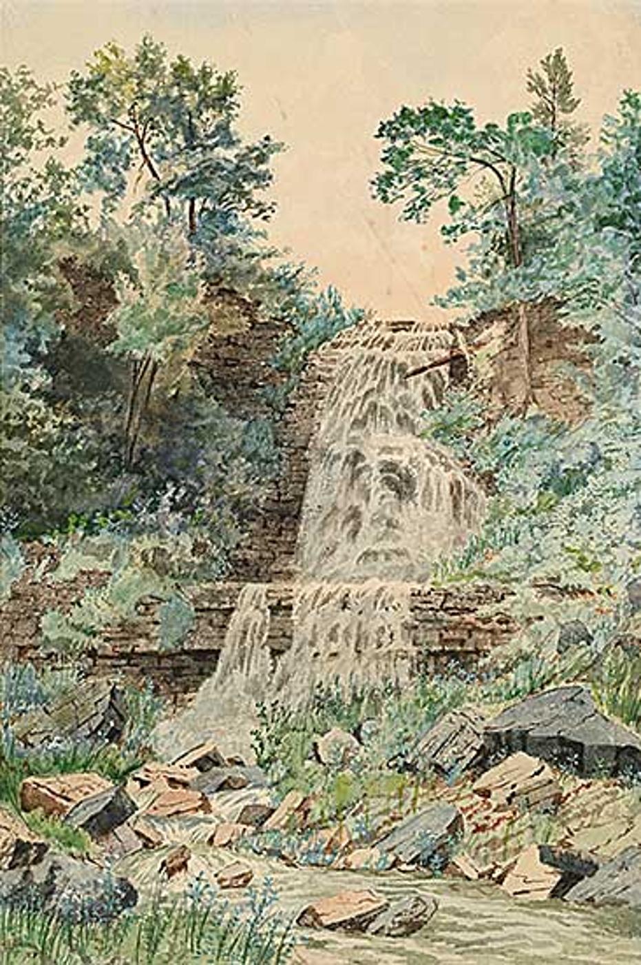 Thomas Mower Martin (1838-1934) - Springtime Waterfall
