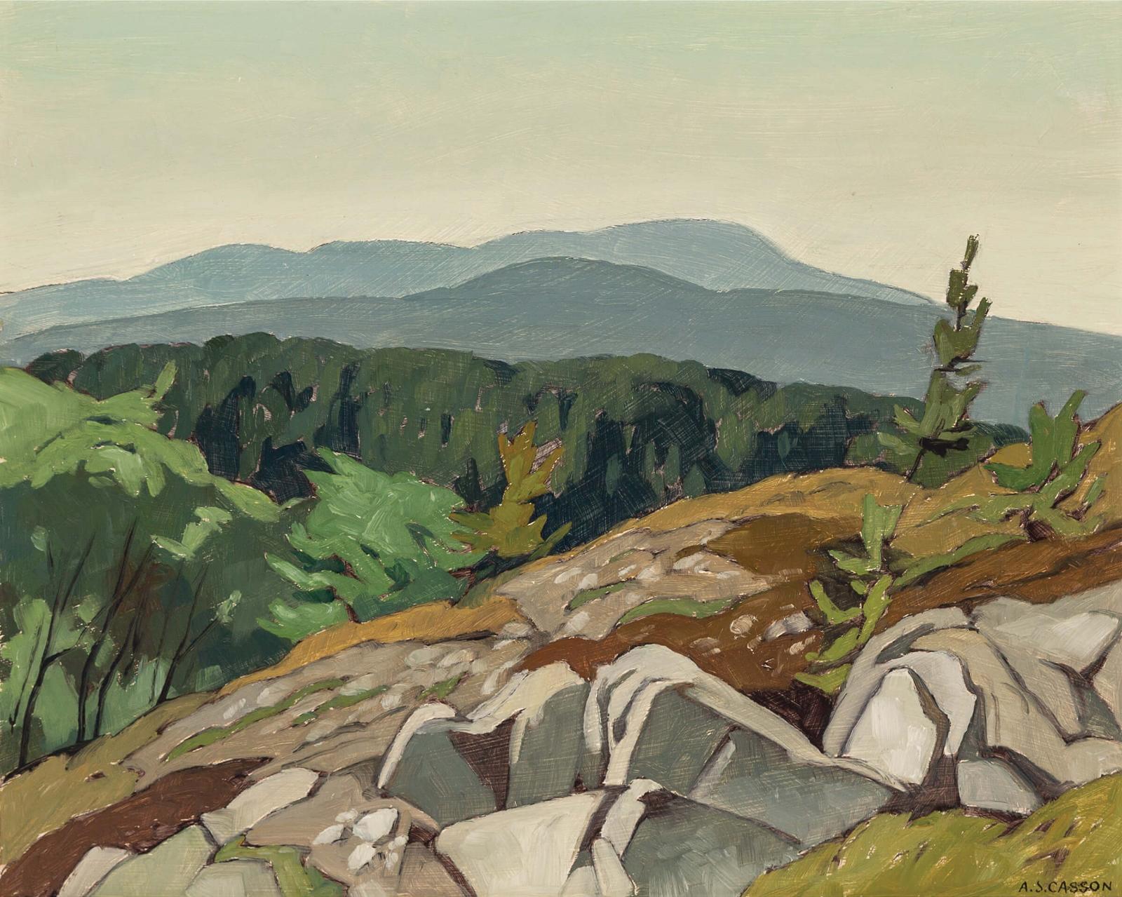 Alfred Joseph (A.J.) Casson (1898-1992) - Overlooking Frood Lake, 1962