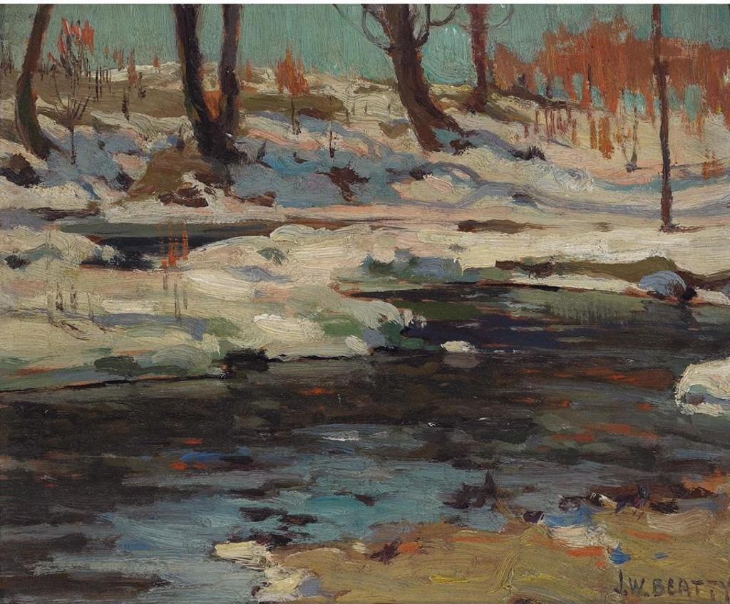 John William (J.W.) Beatty (1869-1941) - Stream In Winter