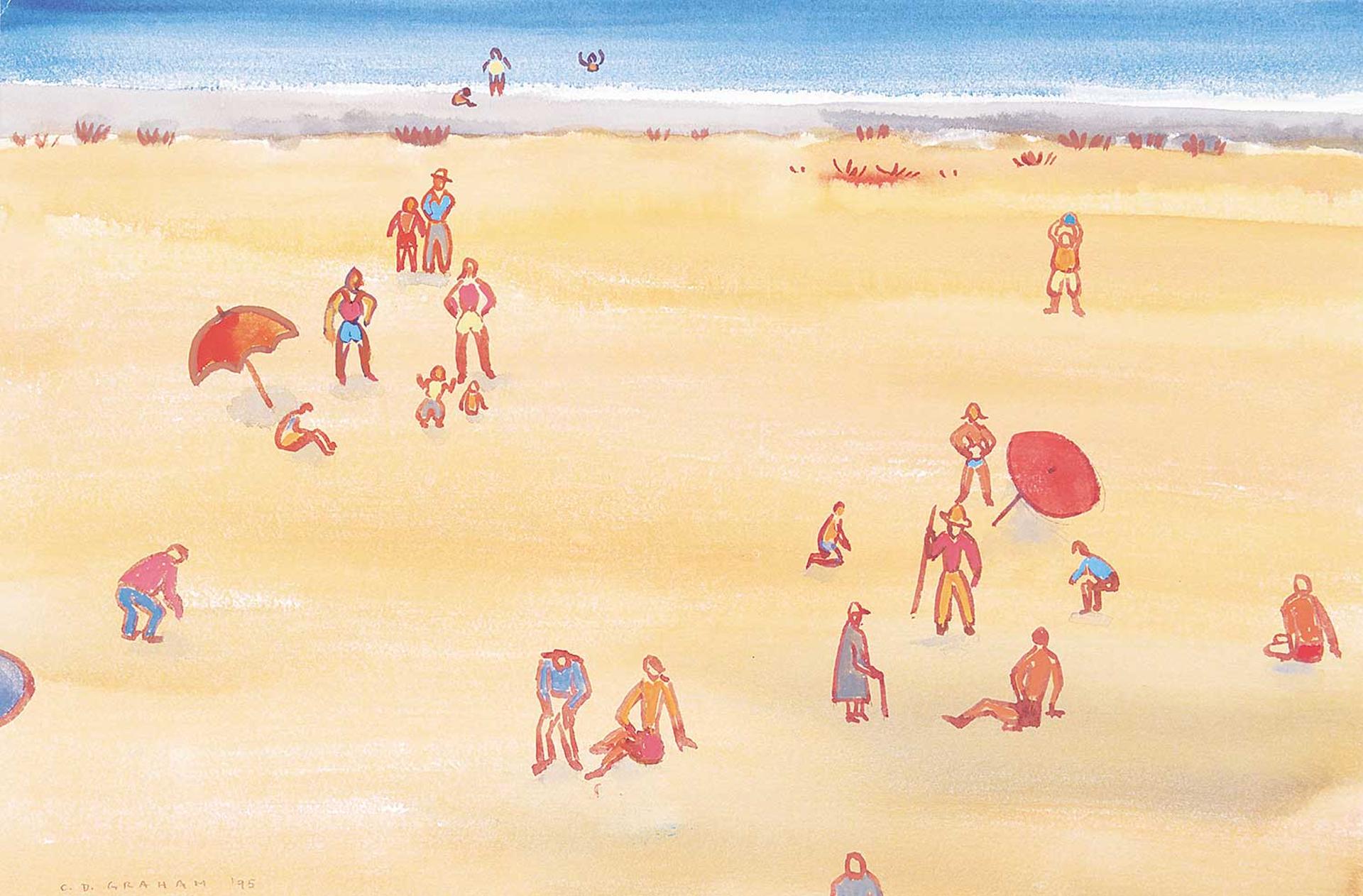 Colin D. Graham (1915-2010) - Untitled - Playing on the Beach