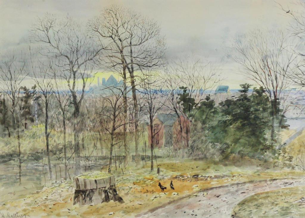 Marmaduke Matthews (1837-1913) - Toronto Skyline, Through The Trees