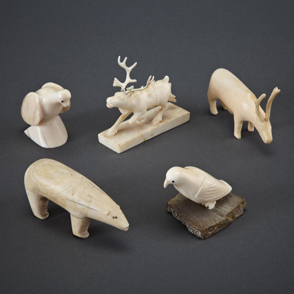 Peter Salomonie (1940) - Group Of Five Arctic Animal Miniatures