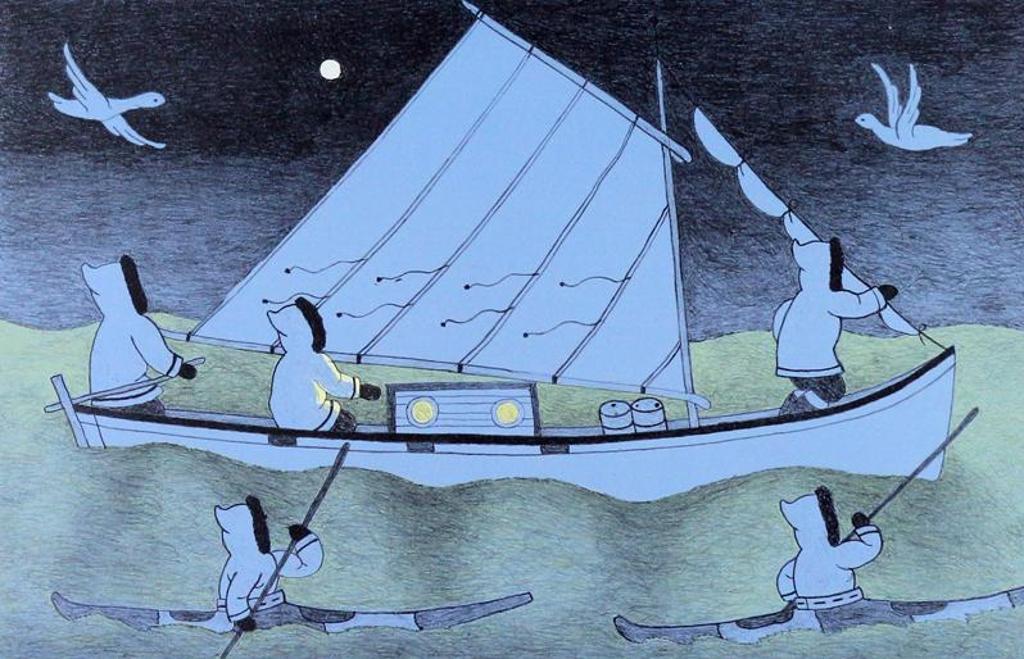 Mary (Samuellie) Pudlat (1923-2002) - Night Crossing; 1989