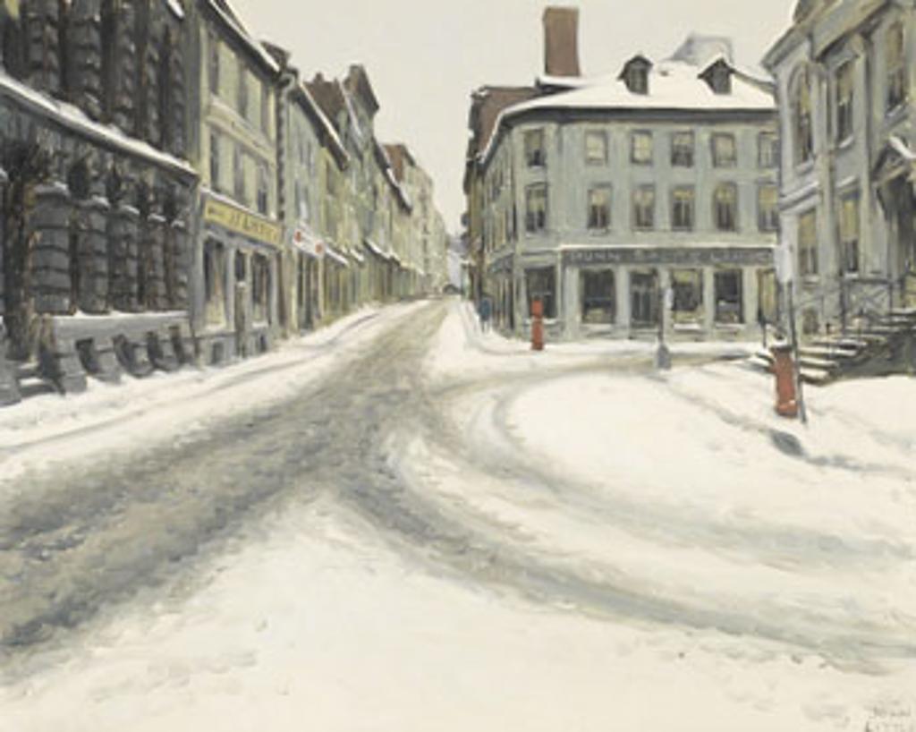 John Geoffrey Caruthers Little (1928-1984) - Dimanche matin d'autrefois Place Royale - Rue St. Paul, Montreal