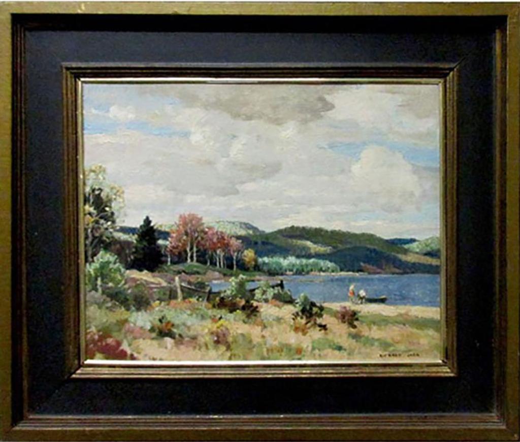 Richard Jack (1866-1952) - Untitled (Lake Scene With Figures By Boat)