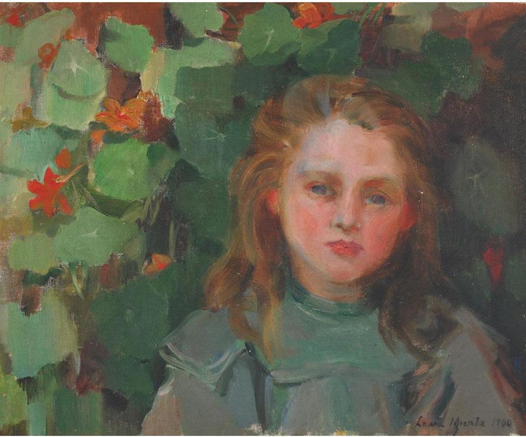 Laura Adeline Lyall Muntz (1860-1930) - Young Girl In A Garden