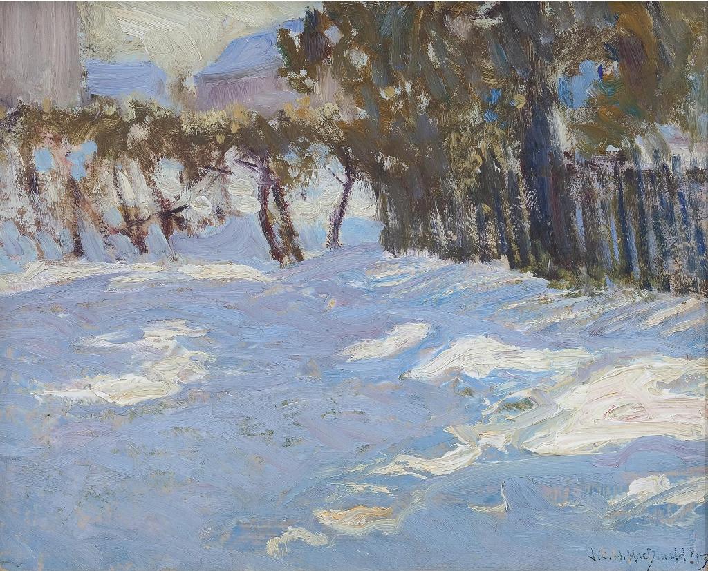 James Edward Hervey (J.E.H.) MacDonald (1873-1932) - Winter In Thornhill Village