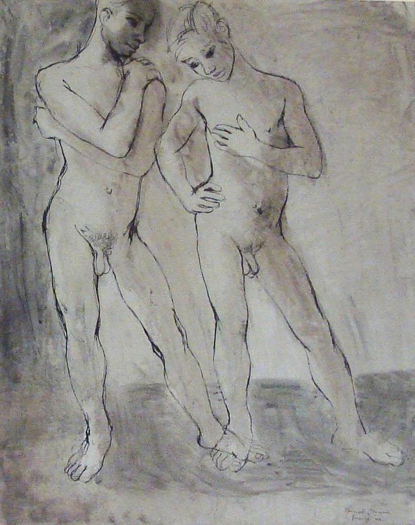 Donald Friend (1915-1989) - TWO NUDE YOUNG MEN