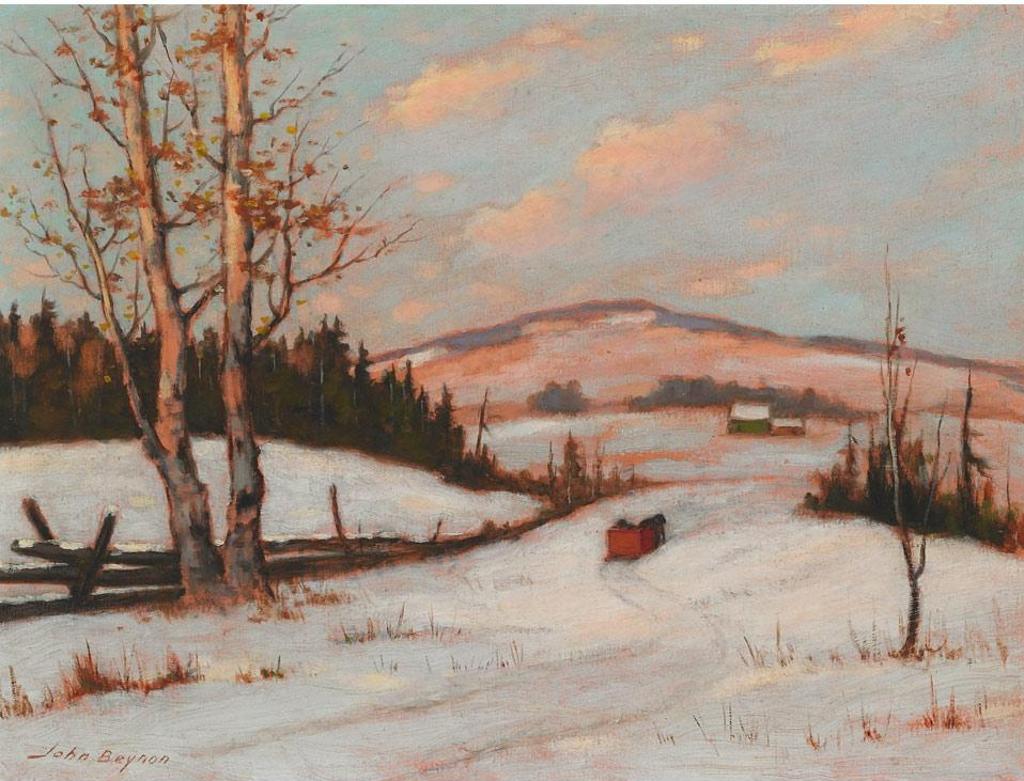 John Hubert Beynon (1890-1970) - Country Road In Winter