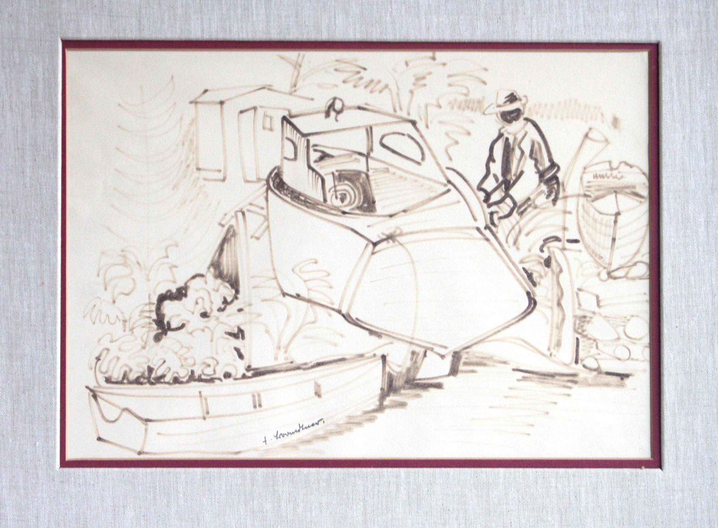 Fritz Brandtner (1896-1969) - Homme et bateaux