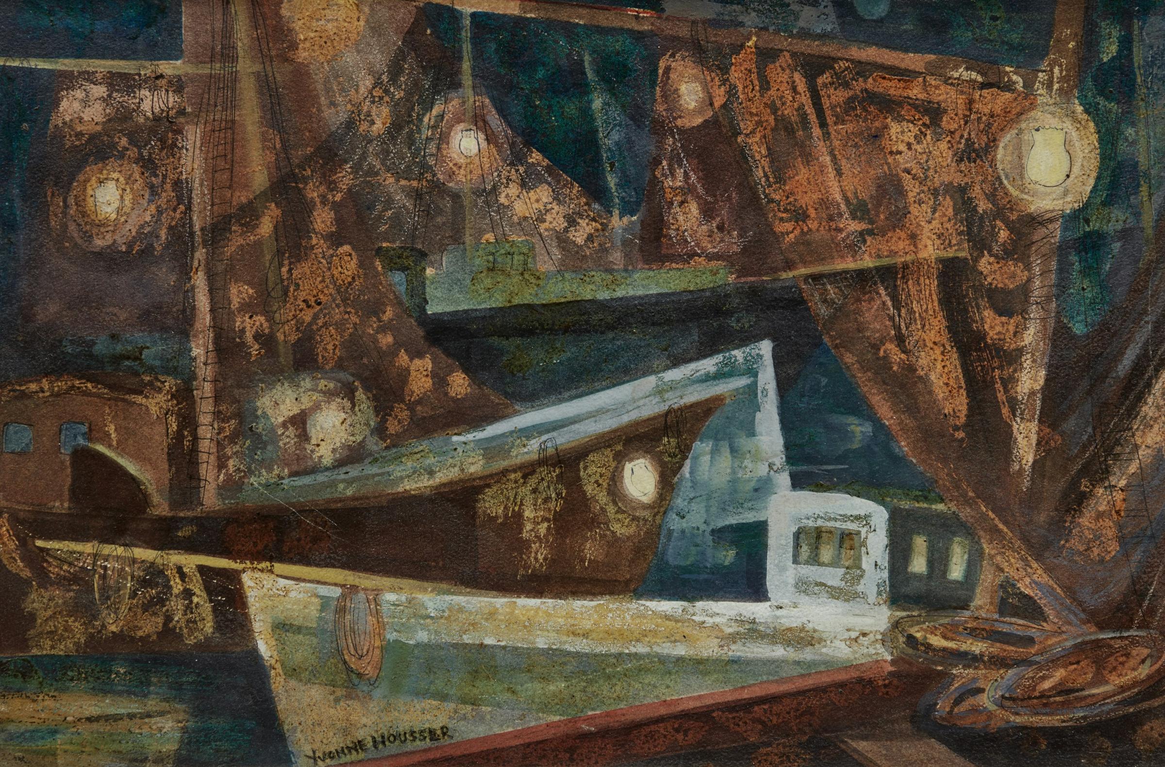 Yvonne Mckague Housser (1897-1996) - Evening on the Dock
