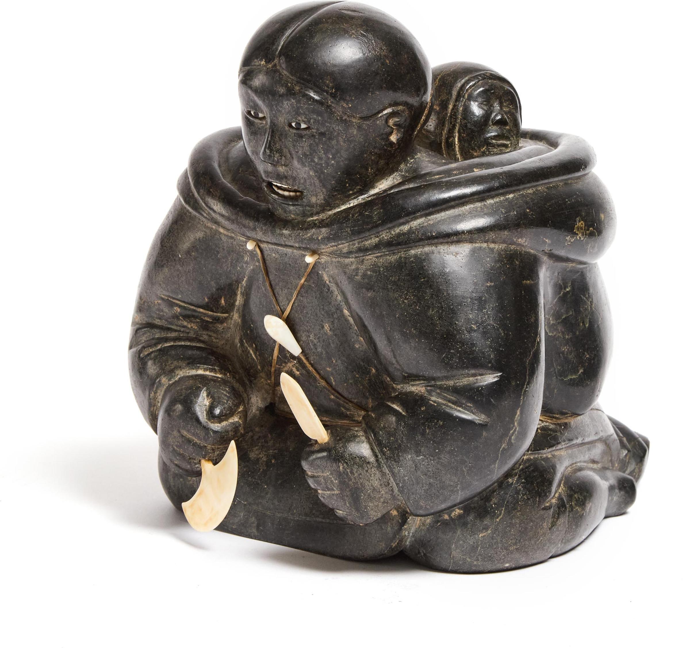 Aisa Qupirualu Alasua (1916-2003) - Mother With Child In Amauti, Ca. 1955