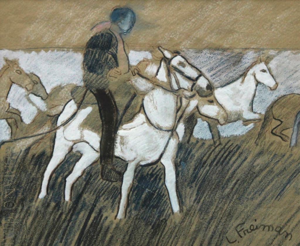 Lillian Freiman (1908-1986) - Horses and Rider