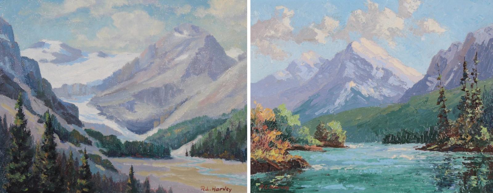 Reginald Llewellyn Harvey (1888-1963) - Peyto Glacier / Goat Mountain, Banff