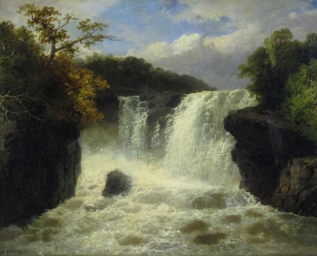 James Burrell Smith (1922-1995) - Landscape With Waterfall; 1886