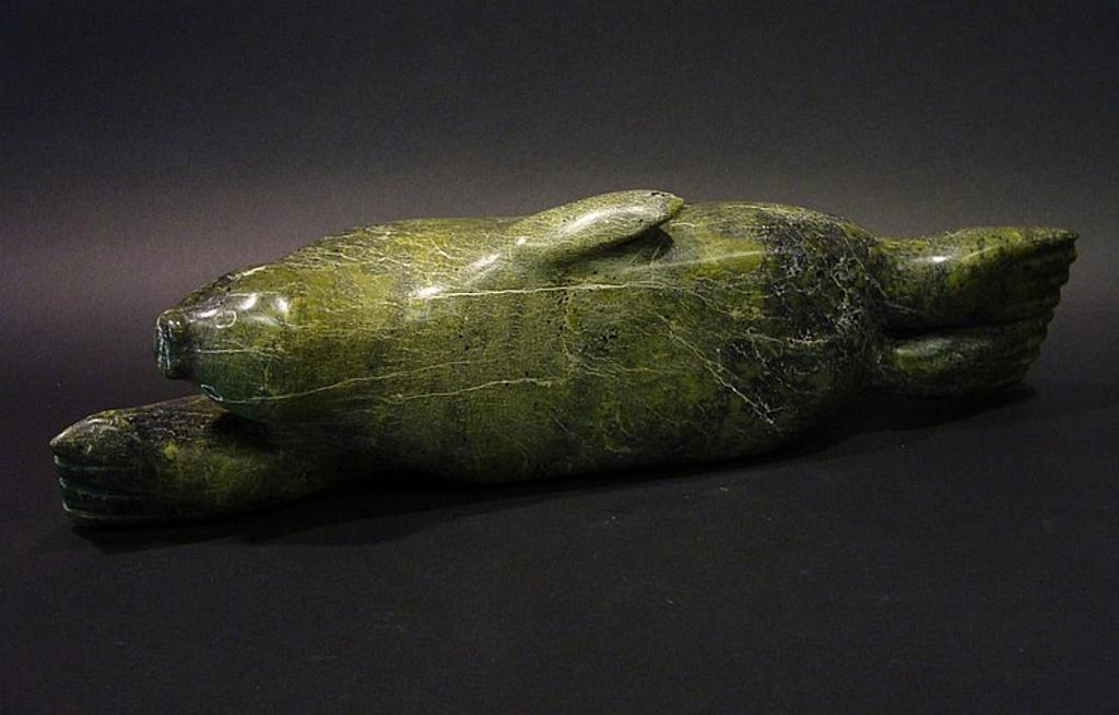 Katuala - a large soapstone carving of a swimming seal