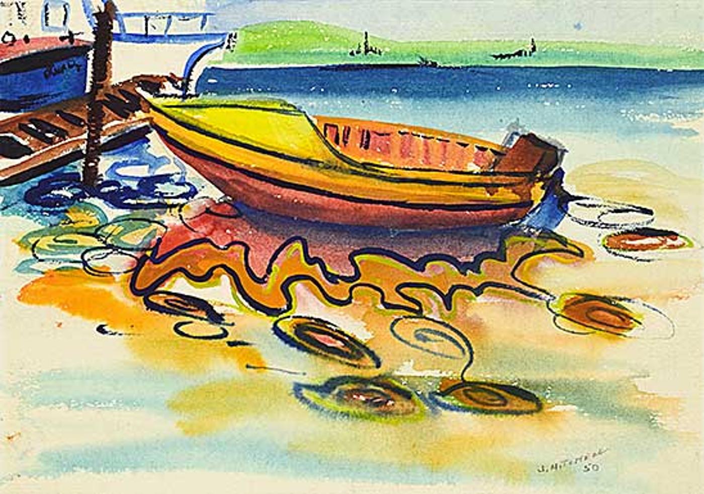 Janet Mitchell (1915-1998) - Untitled - Holiday Boat