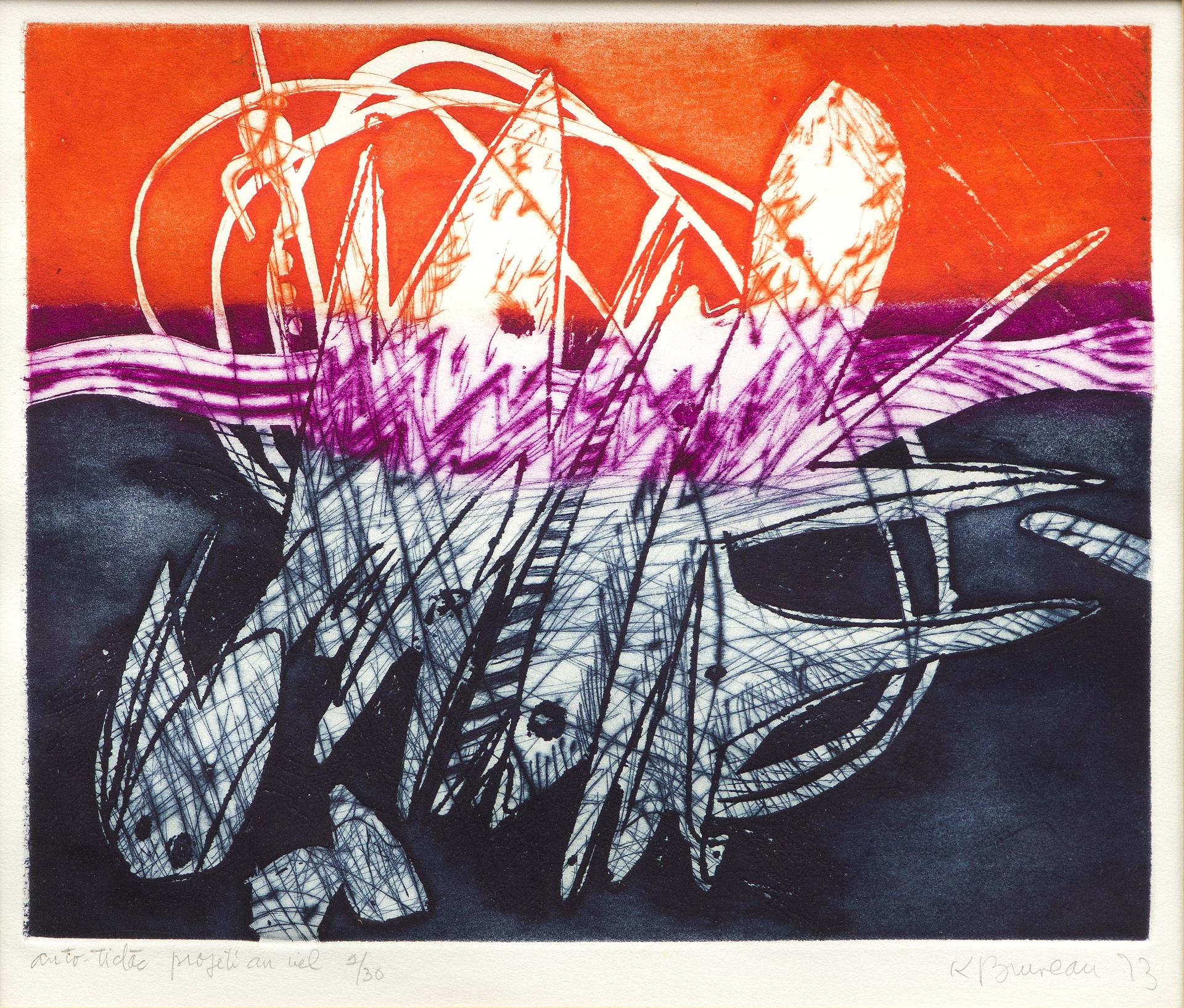 Kittie Bruneau (1929-2011) - Auto-tictac projeté au ciel, 1973