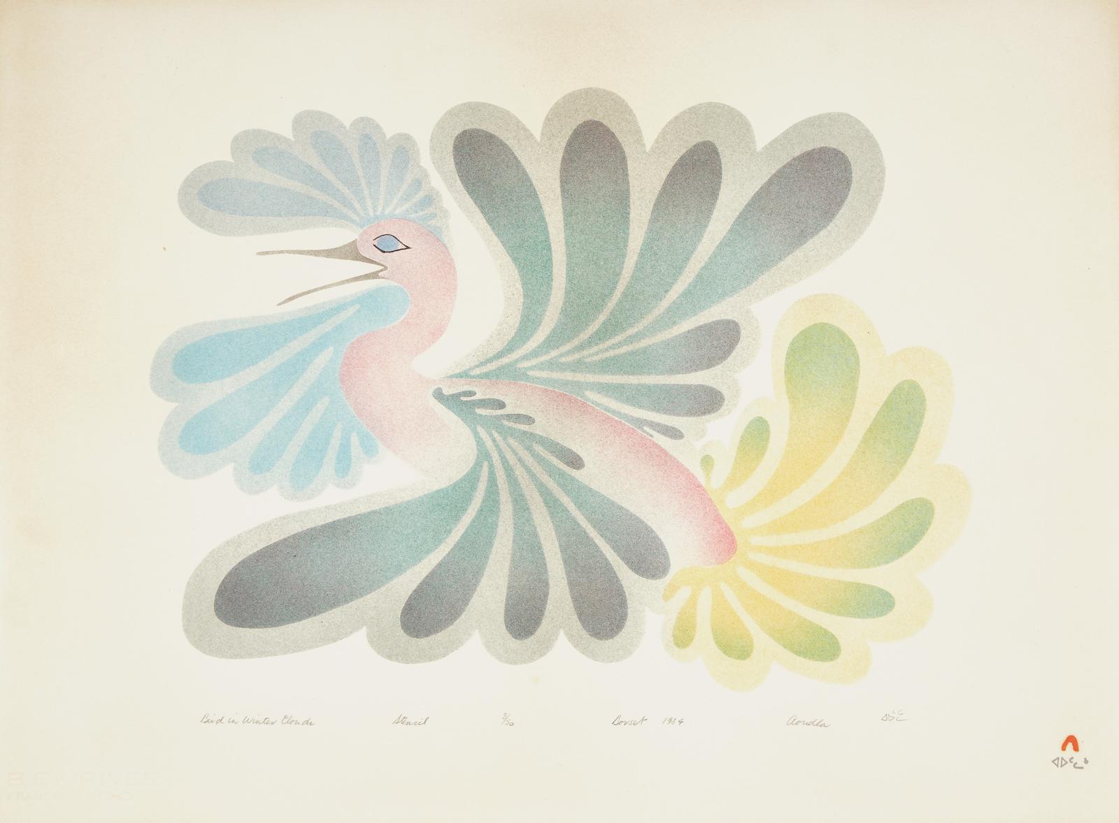 Aoudla Pudlat (1951-2006) - Bird In The Winter Clouds