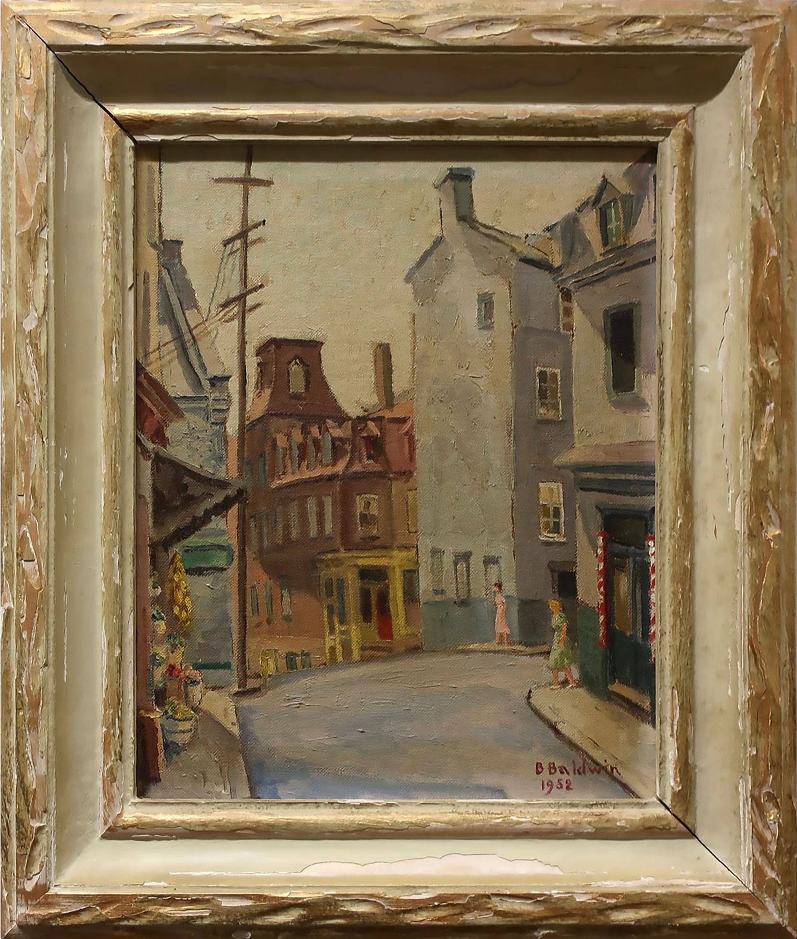 Elizabeth (Betty) Baldwin (1889-1981) - Untitled (Street Corners In A Quebec City)