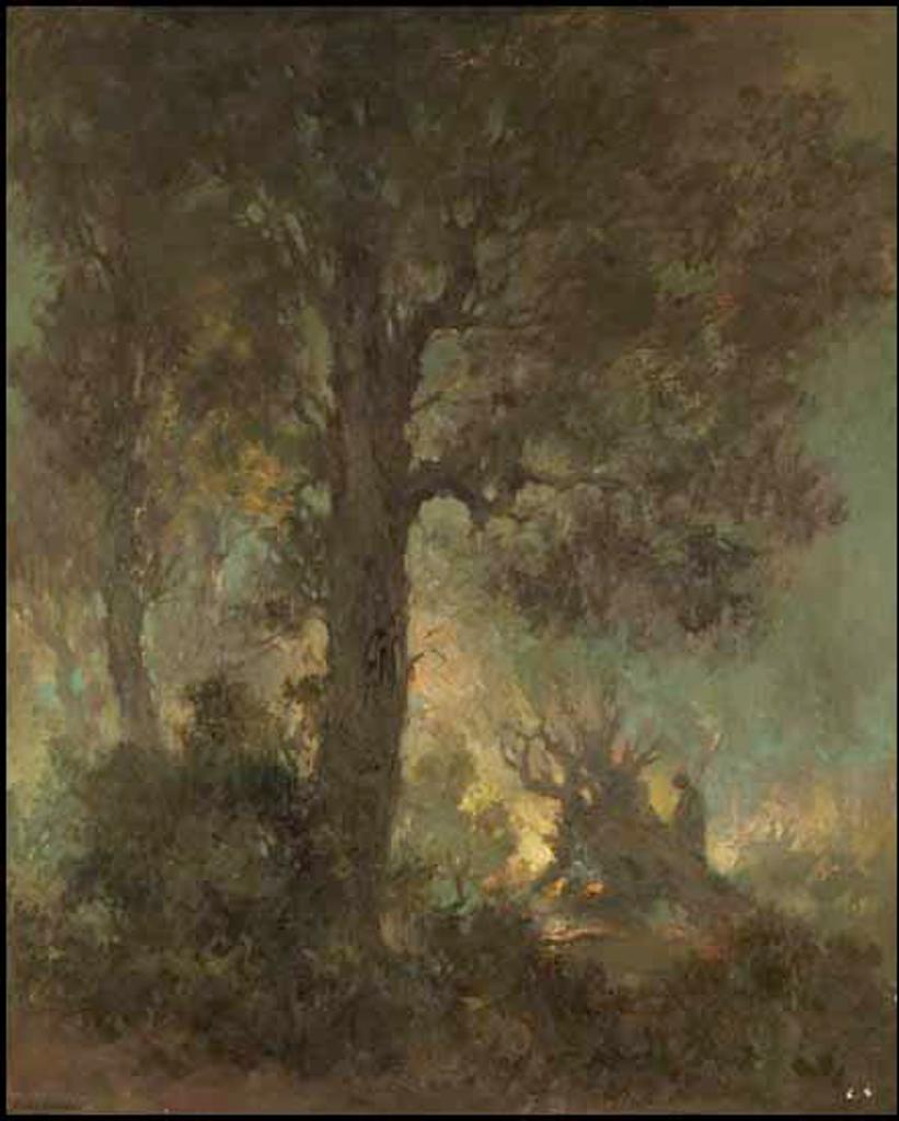 Carl Henry Von Ahrens (1863-1936) - Evening Bonfire