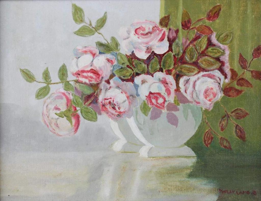 Molly Joan Lamb Bobak (1922-2014) - Pink Roses Bouquet