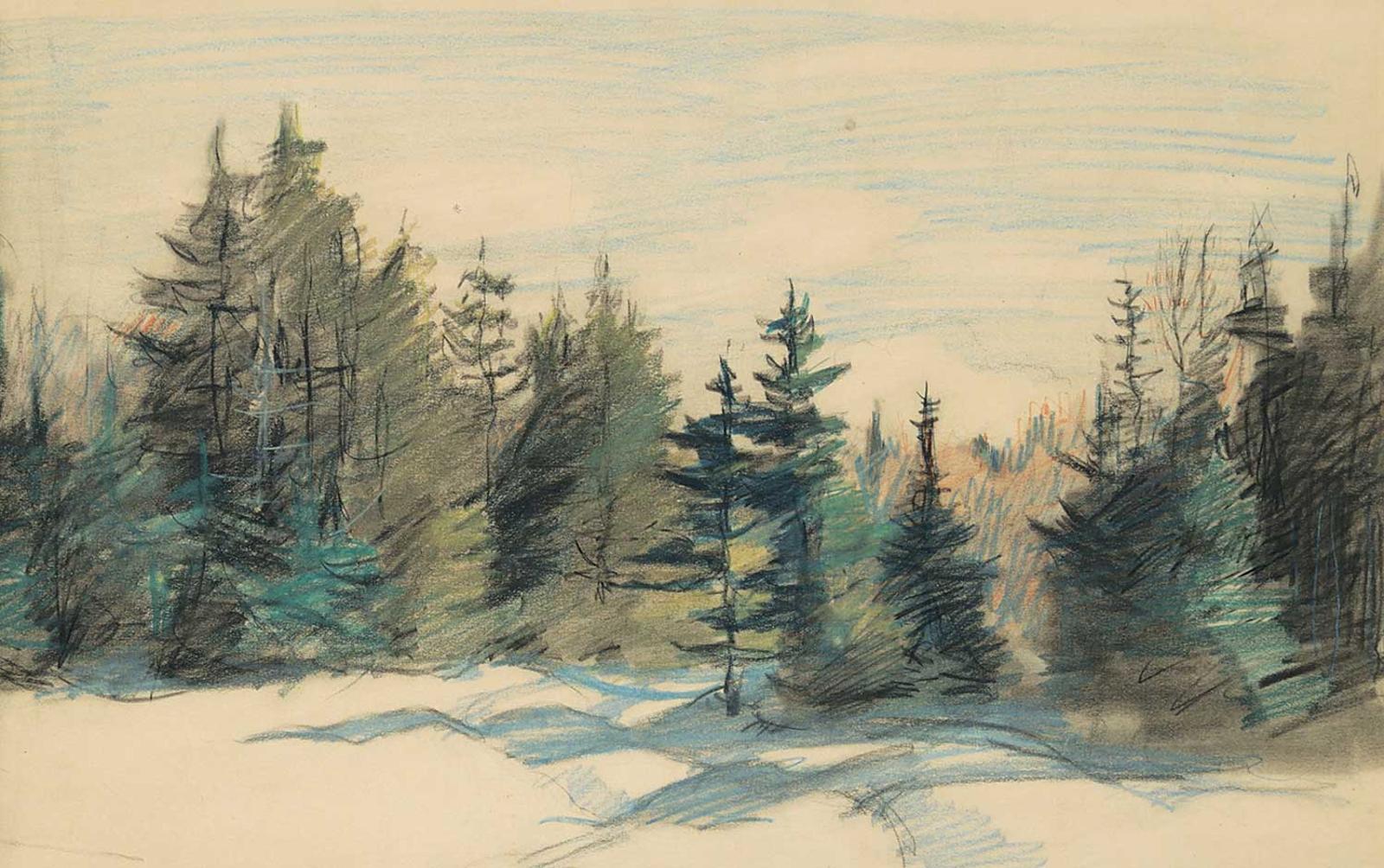 Frederick Simpson Coburn (1871-1960) - Untitled - Forest Clearing in Winter