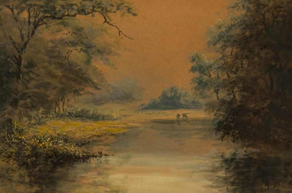 Marmaduke Matthews (1837-1913) - Untitled (Quiet Stream)