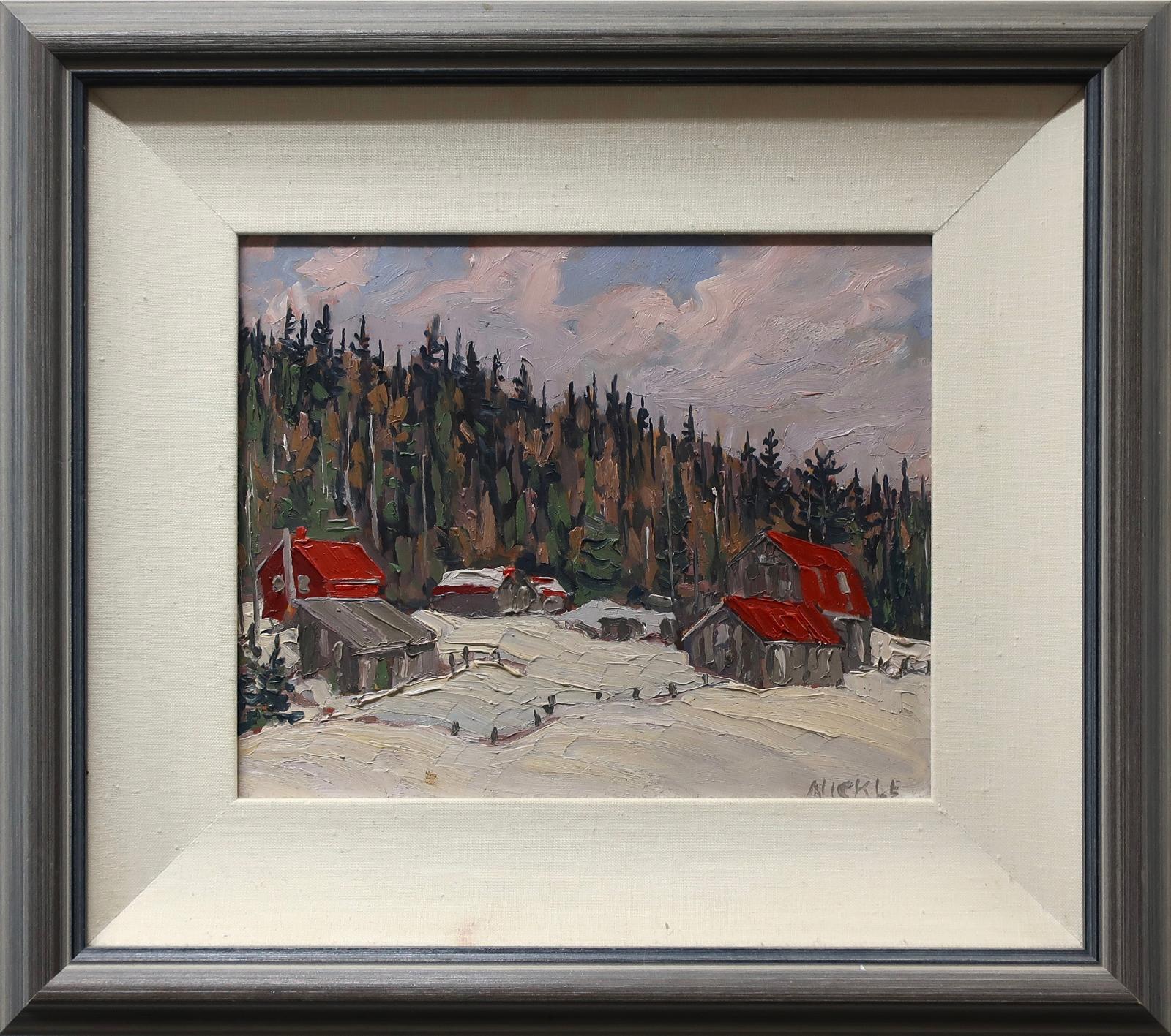 Lawrence Nickle (1931-2014) - Farm Buildings At Robins Flats. East Of Highway 11 In Strong Twp. Dist. Of Parry Sound