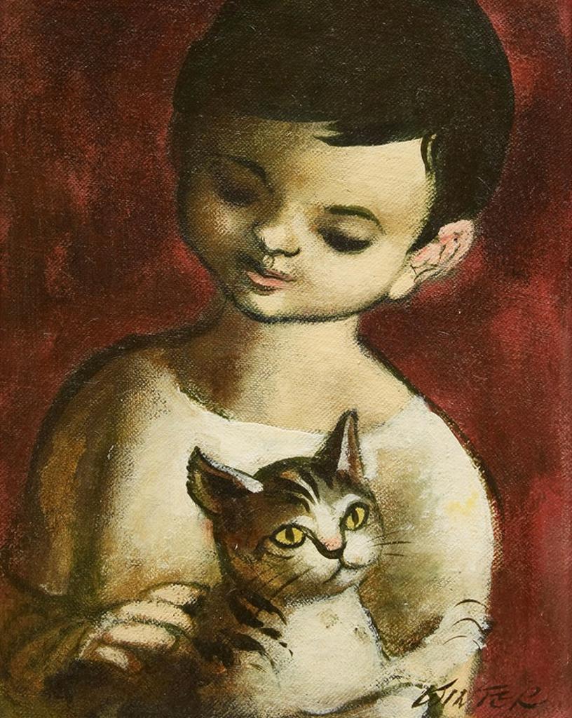 William Arthur Winter (1909-1996) - Boy with a Cat