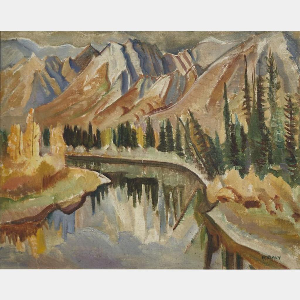 Kathleen Frances Daly (1898-1994) - Landscape With Mountains