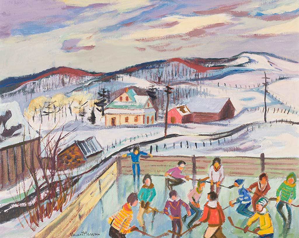 Henri Leopold Masson (1907-1996) - Alcove, Quebec, Skating Rink