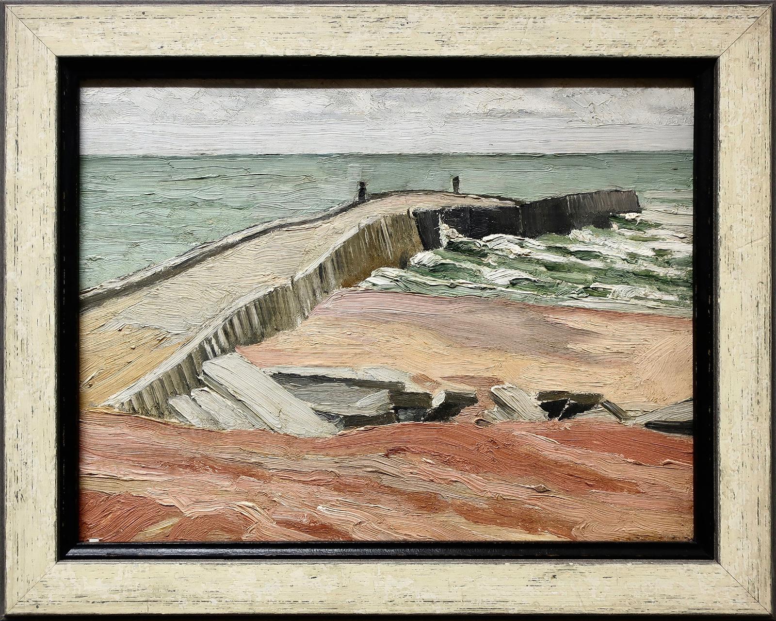 Frederick Bourchier Taylor (1906-1987) - Derelict Pier At Marjorie Beach, Cape Breton, N.S.