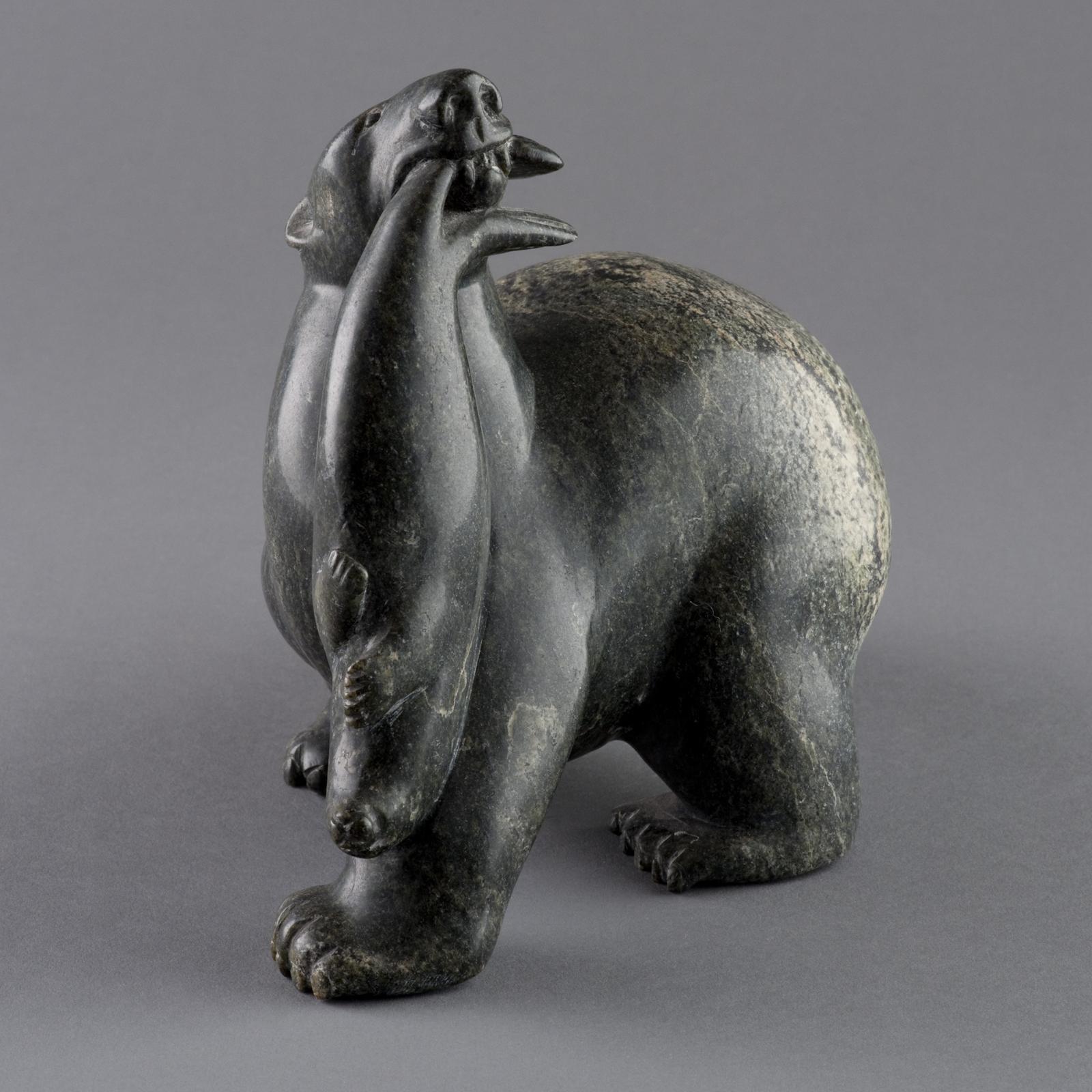 Kiawak (Kiugak) Ashoona (1933-2014) - Bear With Seal