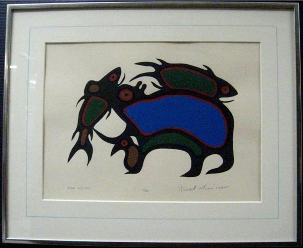 Norval H. Morrisseau (1931-2007) - Bear And Fish