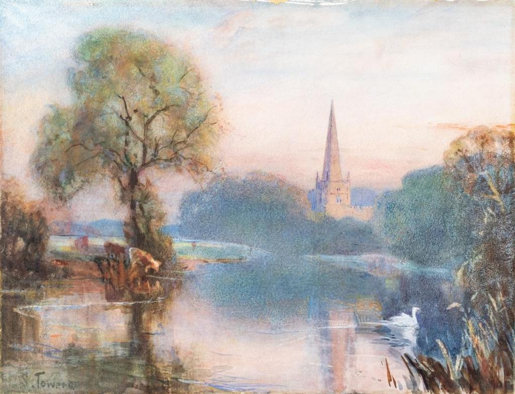Samuel Towers English (1862-1943) - Lake Scene