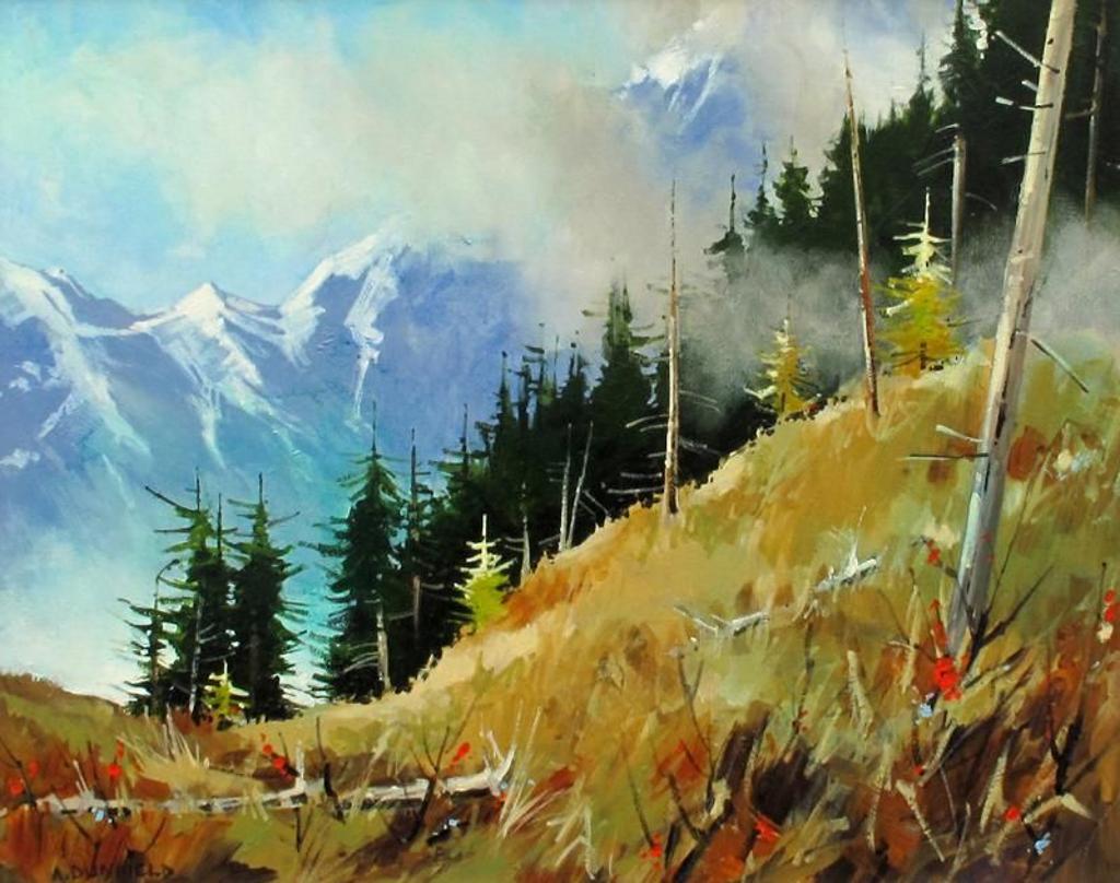 Allan Dunfield (1950) - Morning Slope (On A Hike In The Rockies When The Mist Makes Things A Little Mysterious); 2010
