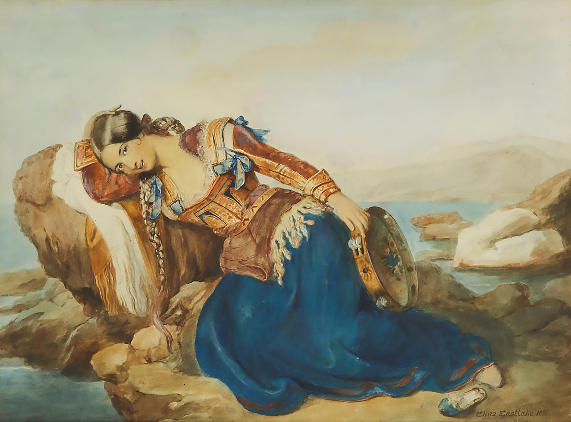 Sir Charles Lock Eastlake - Gypsy Girl With Tambourine, 1861