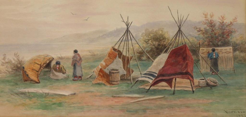 Frederick Arthur Verner (1836-1928) - Canoe Encampment; 1897