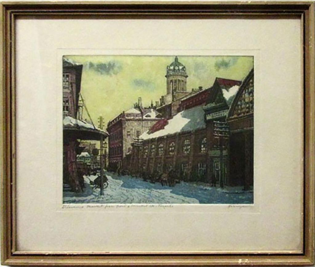 Nicholas Hornyansky (1896-1965) - St. Lawrence Market From Front & Market Sts., Toronto