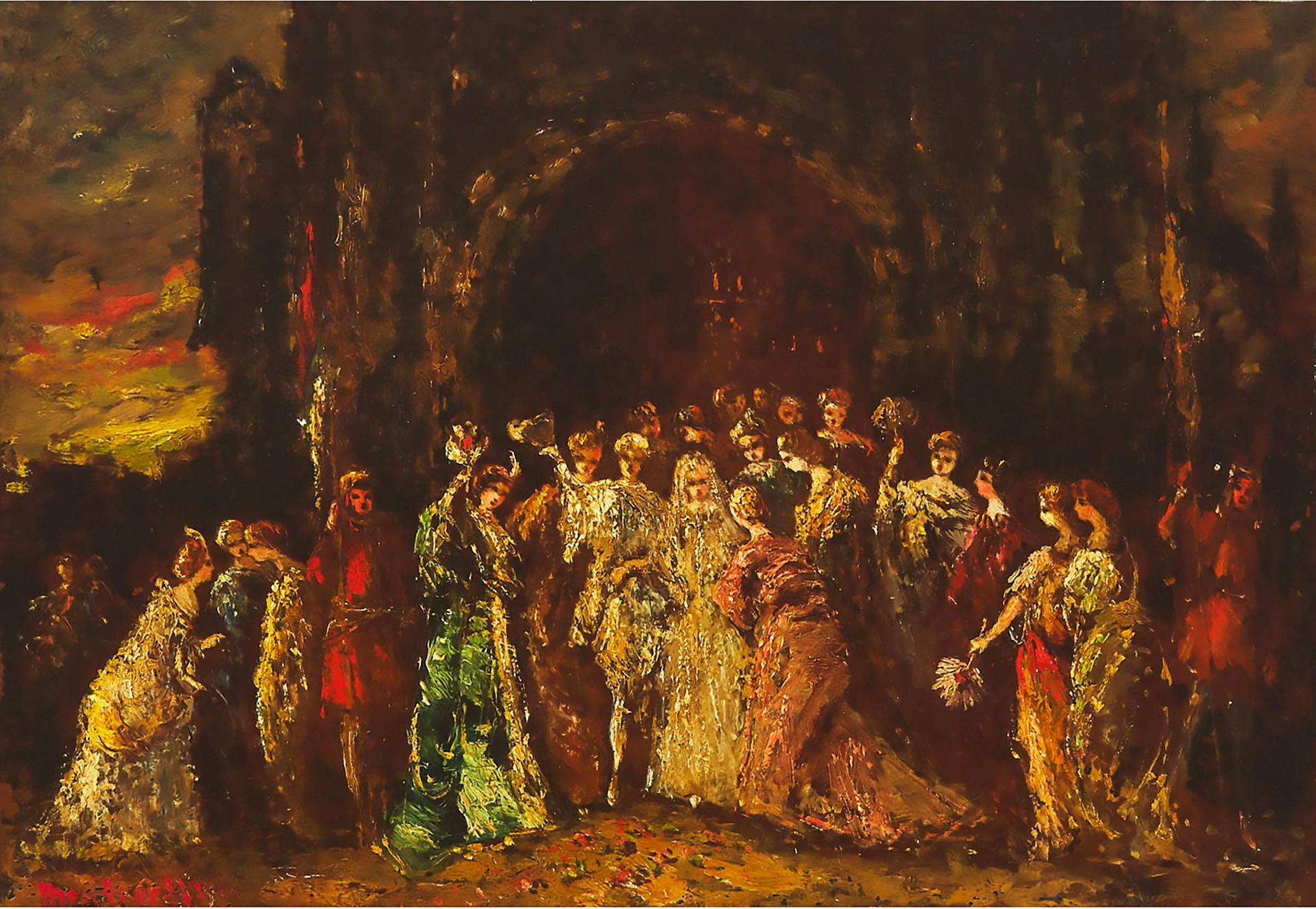 Adolphe Joseph Thomas Monticelli (1824-1886) - Wedding Celebration