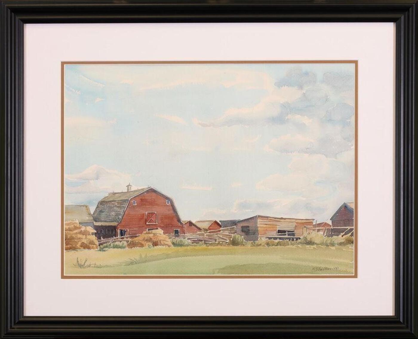 Margaret Dorothy Shelton (1915-1984) - Untitled, Barn and Farm Buildings; 1981