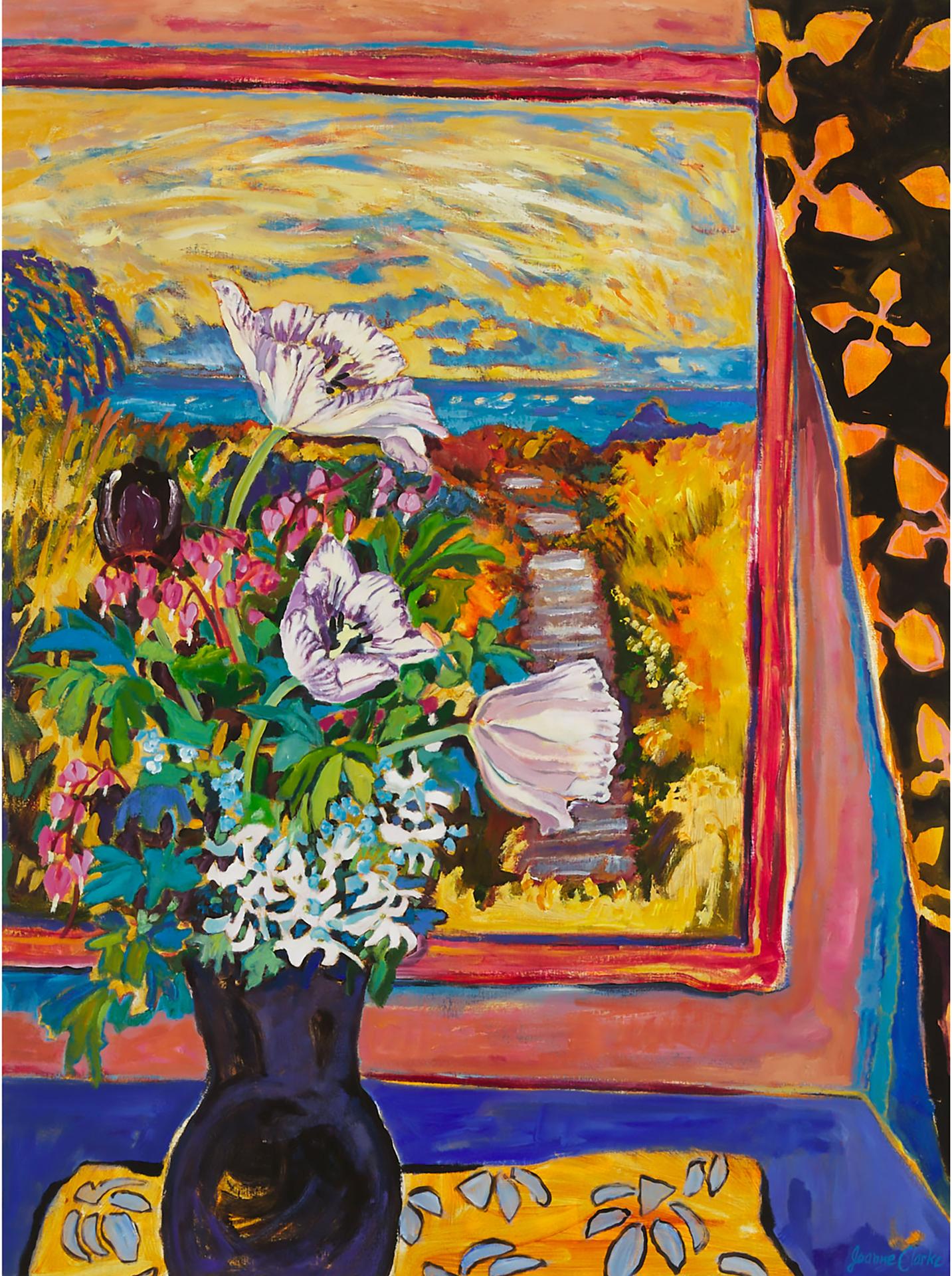 Joanne Clarke (1944) - Spring Bouquet With Painting, 1993