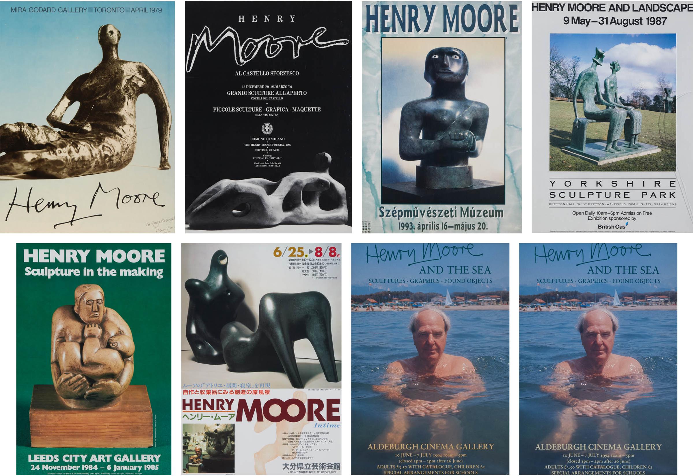 Henry Spencer Moore (1898-1986) - Eight Exhibition Posters, 1979-1994