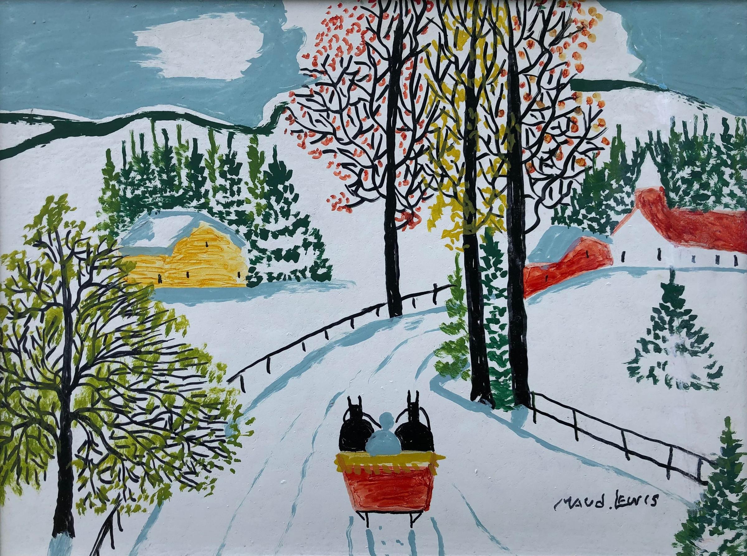 Maud Kathleen Lewis (1903-1970) - Sleigh Ride, c. 1969