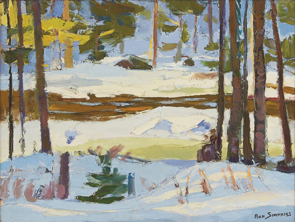 Ron Simpkins (1942-2008) - Ausable River Through the Trees