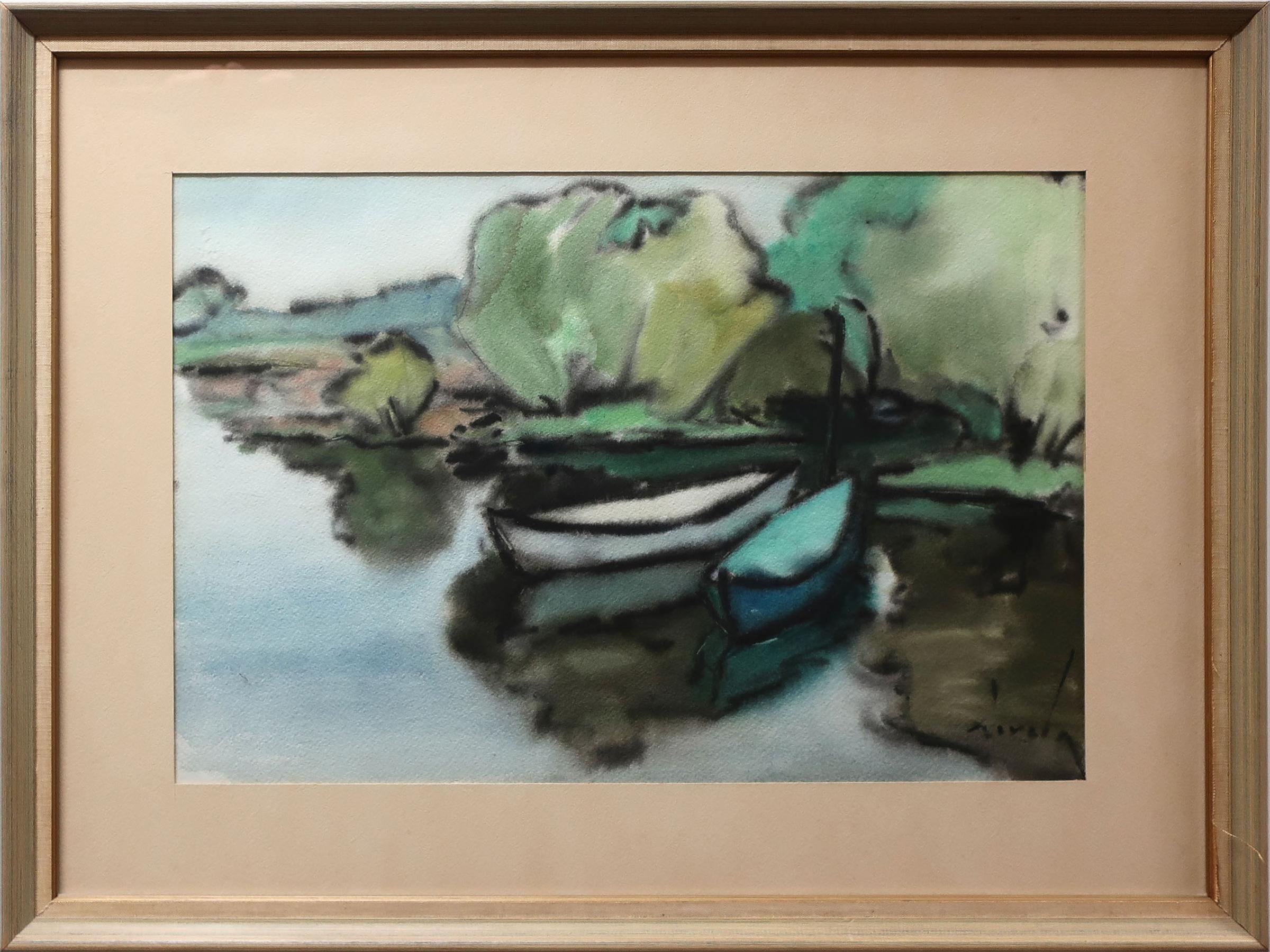 Paavo Airola (1918-1983) - Untitled (Boats At Rest)