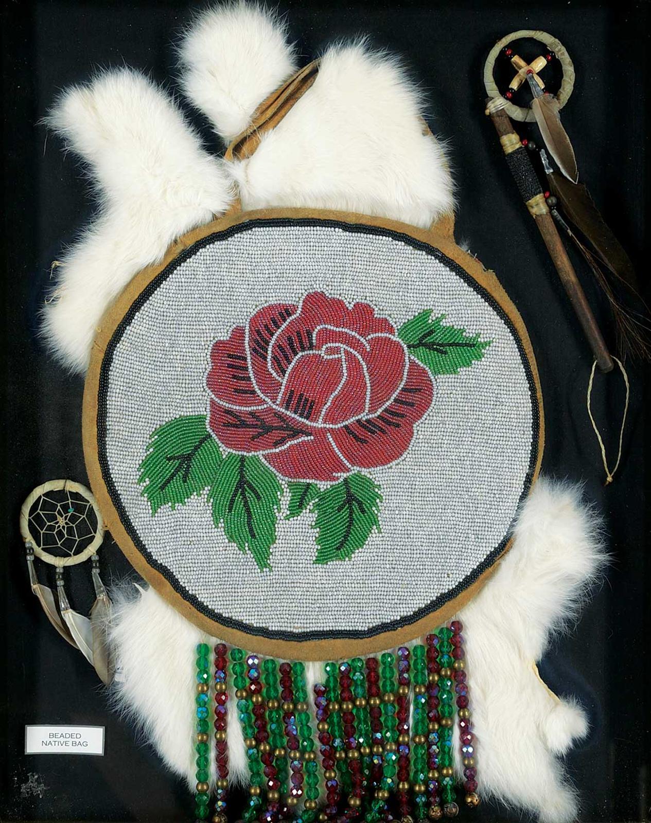 First Nations Basket School - Untitled - Beaded Native Bag and Dream Catchers