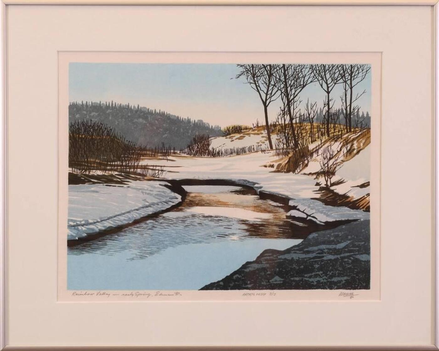 George Weber (1907-2002) - Rainbow Valley in Early Spring, Edmonton; 1980; ed. Artists Proof #3/13